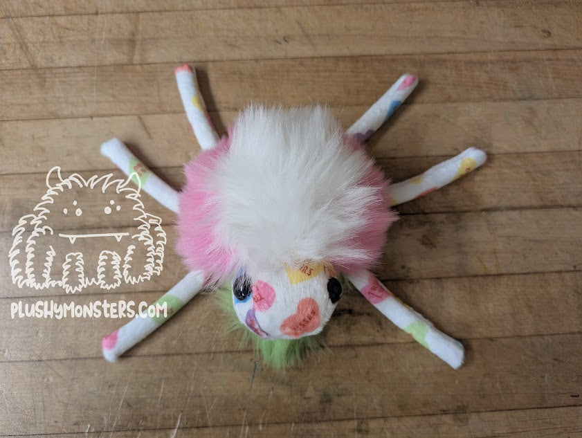 Pink, White, and Green Conversation Heart Love Bug! - Valentine's Day Hobo Tick