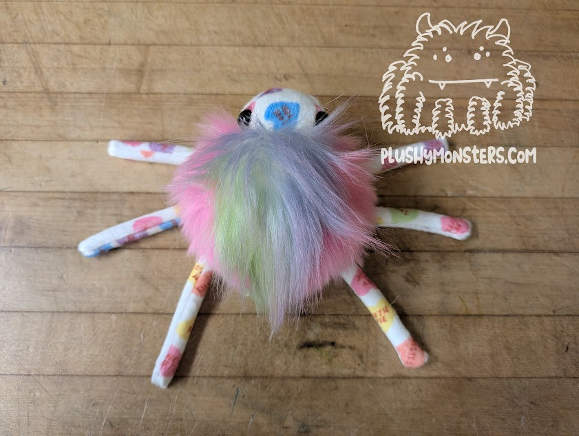Pink, Green, and Rainbow Conversation Heart Love Bug! - Valentine's Day Hobo Tick