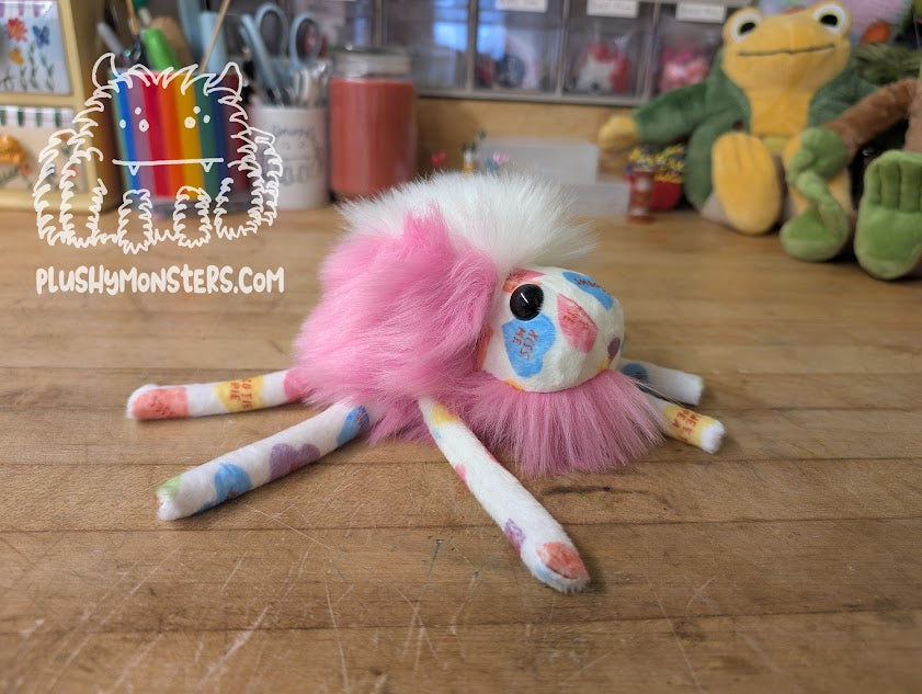 Pink and White Conversation Heart Love Bug! - Valentine's Day Hobo Tick