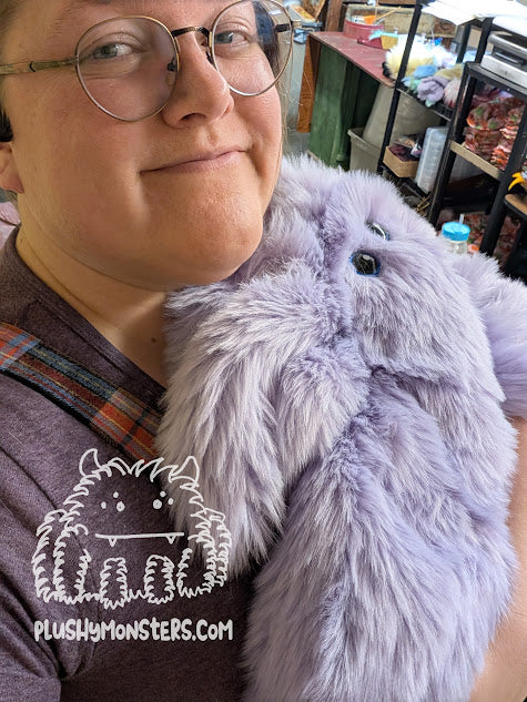 Lavender with Shiny Blue Eyes! - Weighted Pancake Spider