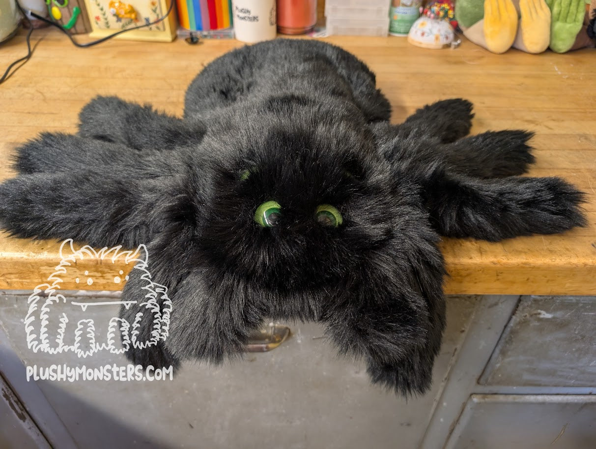 Bruno with Green on Green Eyes! - Weighted Pancake Spider