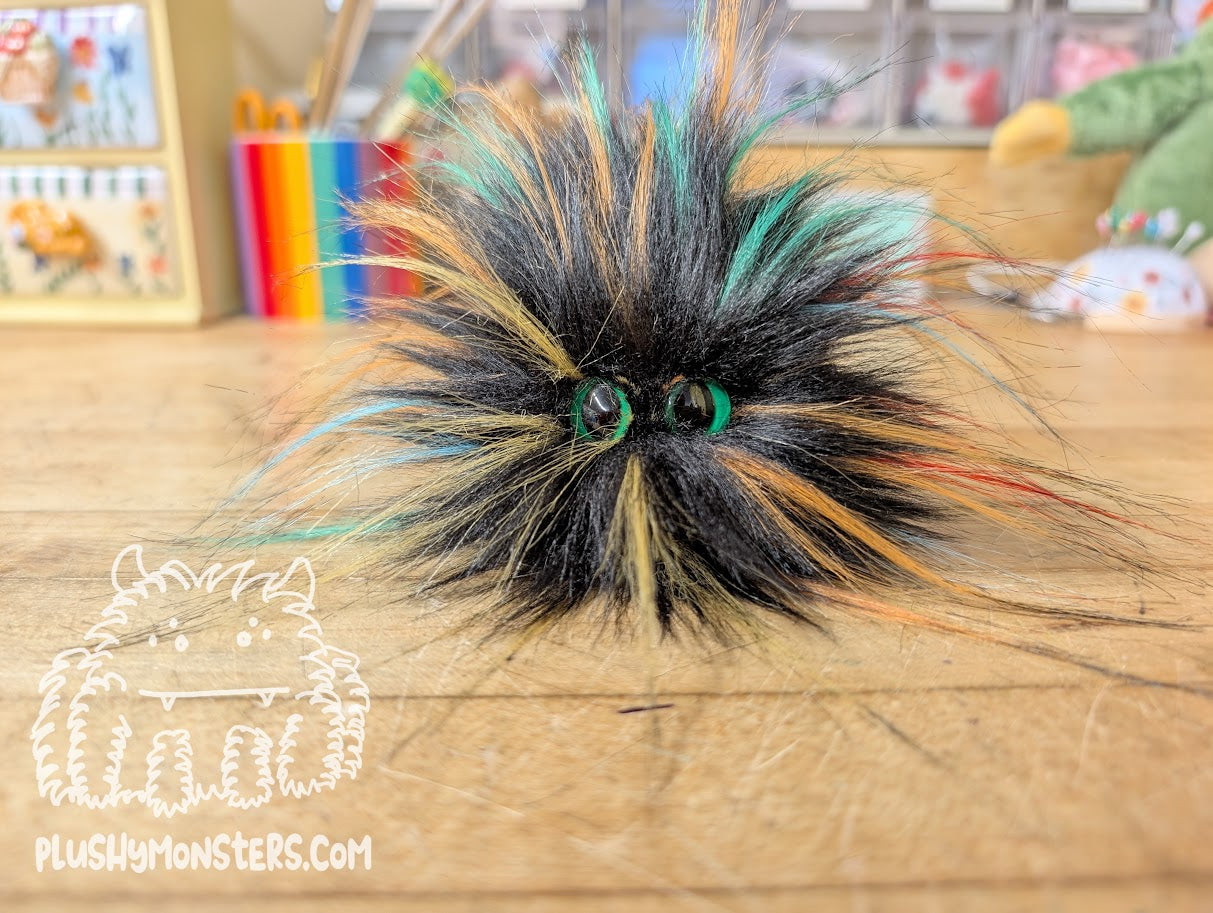 Fireworks Tiny Boi with Neon Green Slit Pupil Eyes!