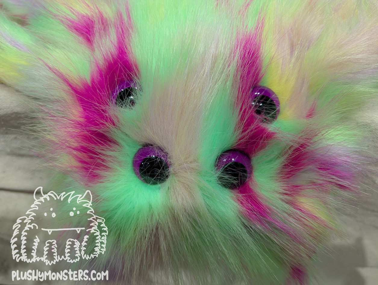 Neon Leon with Neon Purple Eyes! - Weighted Pancake Spider