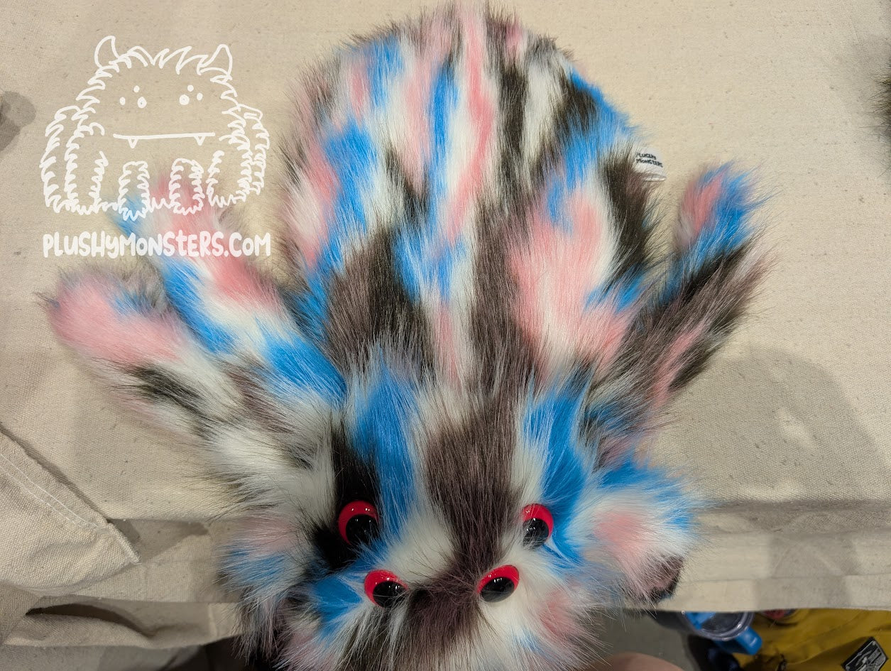 Licorice with Neon Pink Eyes! - Weighted Pancake Spider