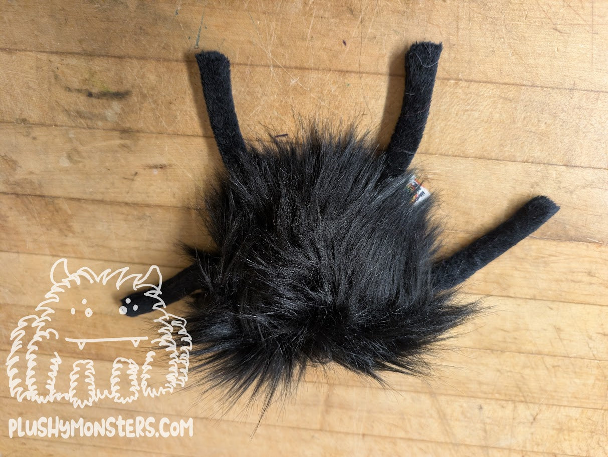 Black Little Lovey with Giant Red Eyes! - Heart Monster