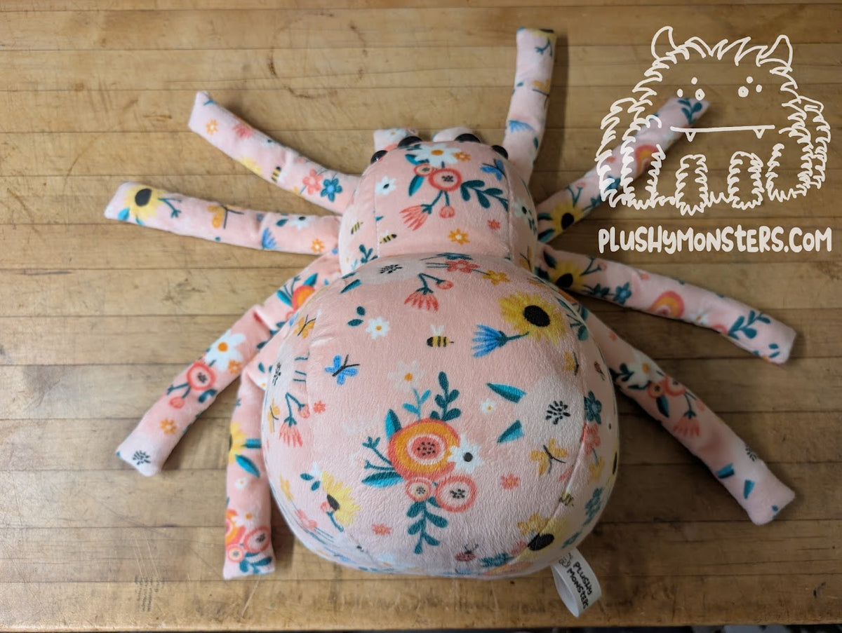 Flowery! - Weighted Minky Spider Plushy