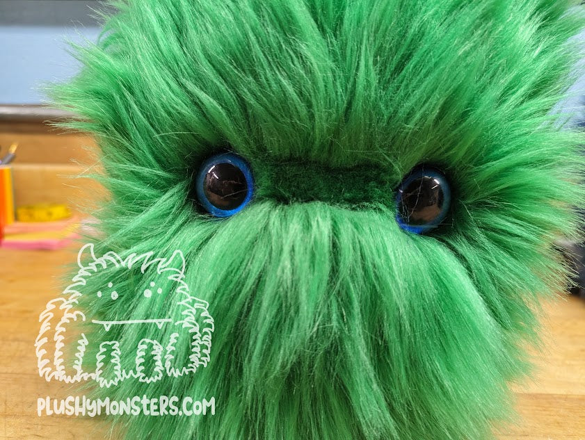 Green with Sparkly Blue Eyes - Big Scrappy