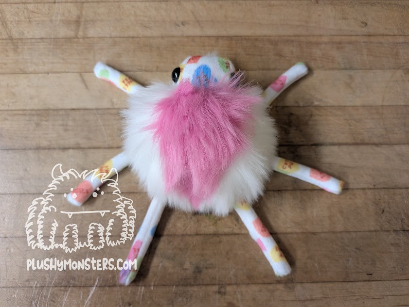 White and Pink Conversation Heart Love Bug! - Valentine's Day Hobo Tick