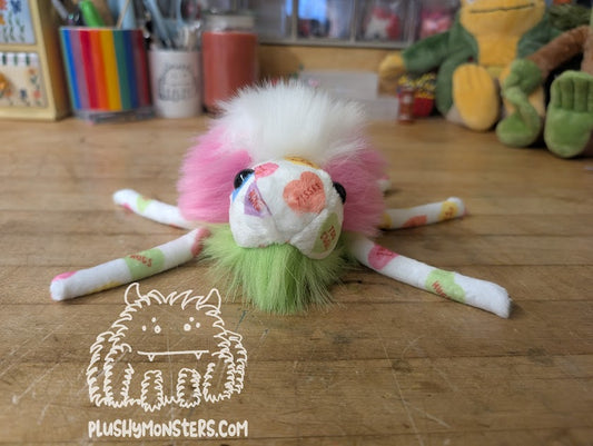 Pink, White, and Green Conversation Heart Love Bug! - Valentine's Day Hobo Tick