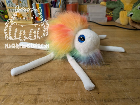 Rainbow Wave and White with Blue Slit Pupil Eyes! - Big Hobo Tick