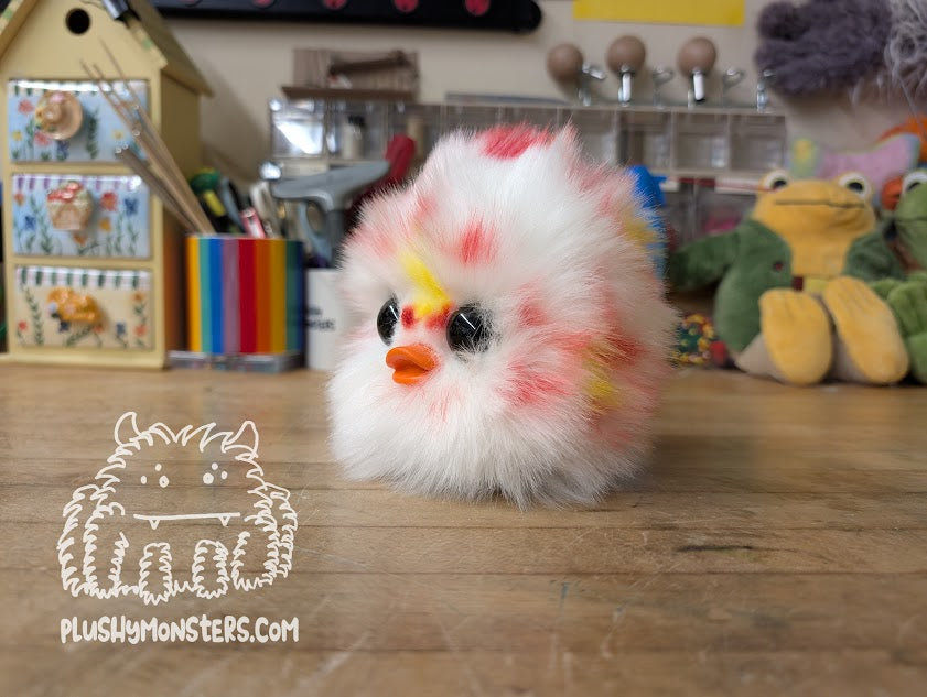 White Yellow and Red EasterDoodle! - Easter Egg Duckbill Scrappy