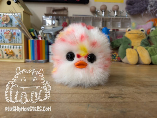 White Yellow and Red EasterDoodle! - Easter Egg Duckbill Scrappy