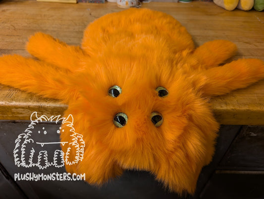 Orange with Limelite Eyes! - Weighted Pancake Spider