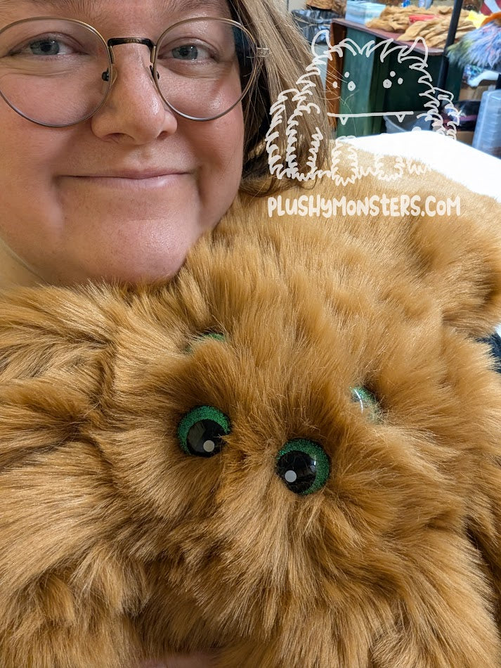Saddle with Kelly Green Glitter Eyes! - Weighted Pancake Spider