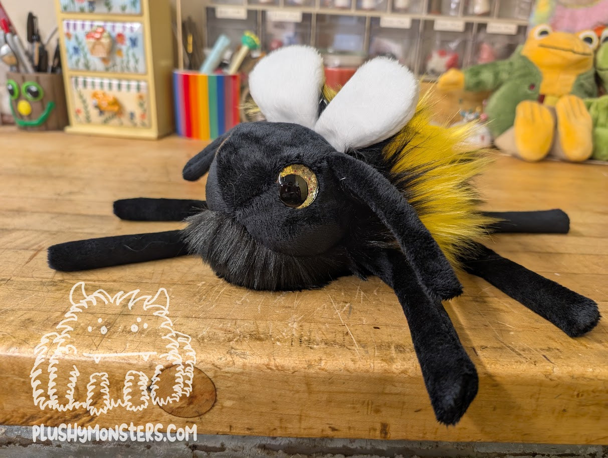 Big Hobo Bumble! With Gold and Pink Glittery Eyes! - Big Hobo Tick in Disguise