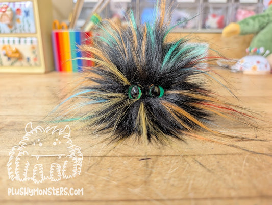Fireworks Tiny Boi with Neon Green Slit Pupil Eyes!