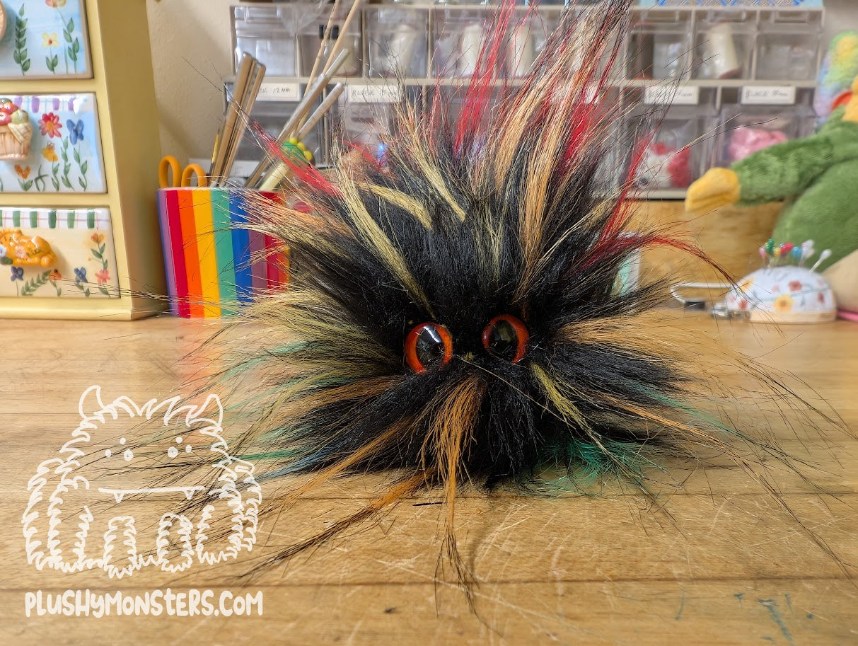 Fireworks Tiny Boi with Neon Orange Slit Pupil Eyes!