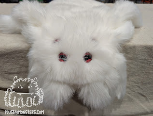 White with Red Jellybean-Pupil Eyes! - Weighted Pancake Spider