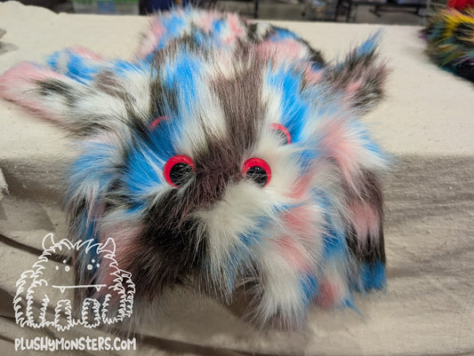 Licorice with Neon Pink Eyes! - Weighted Pancake Spider