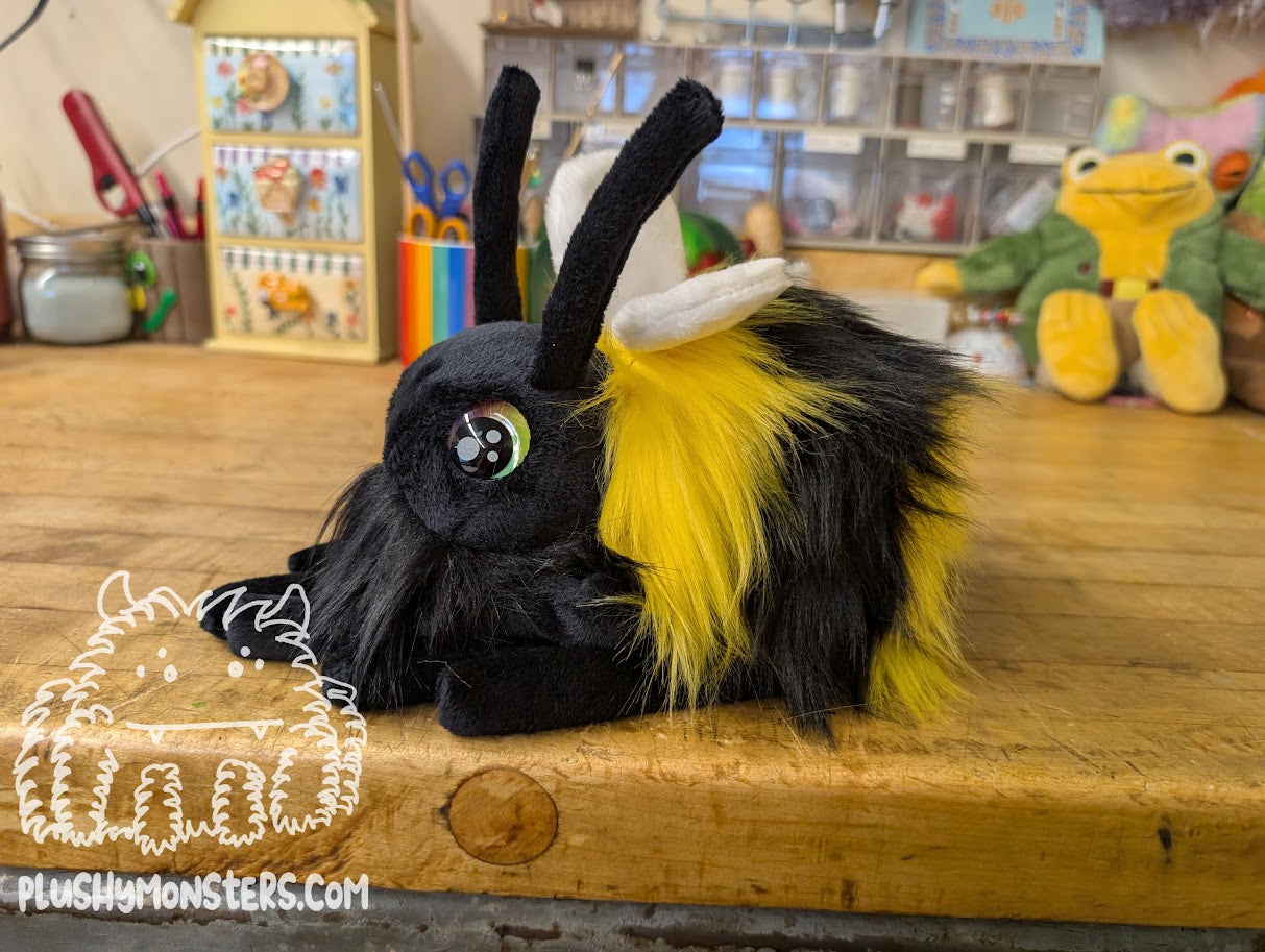 Big Shaggy Hobo Bumble! With Stripey Rainbow Eyes! - Big Hobo Tick in Disguise