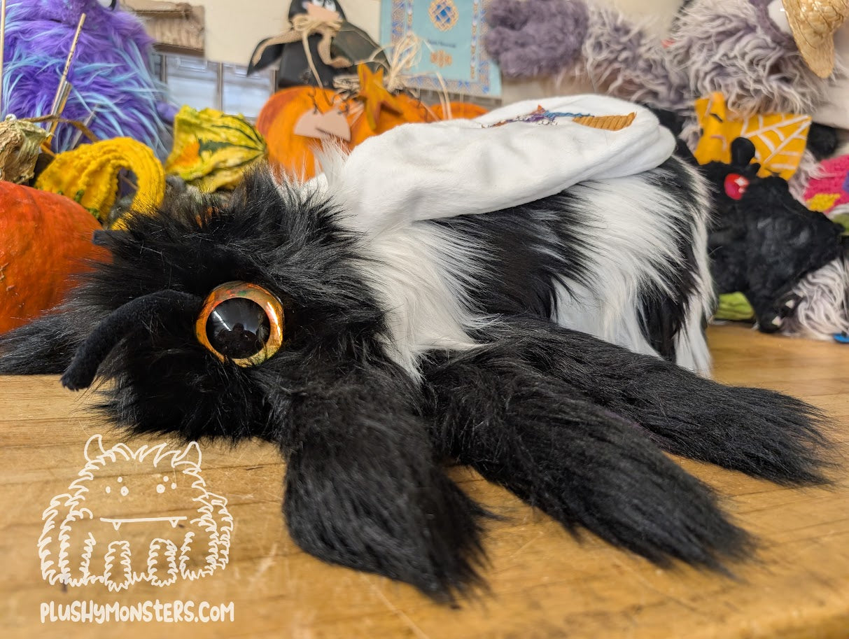 Bright-Eyed Patchy Buzzy, the Actual Bee! - Weighted Bumblebee Plushy