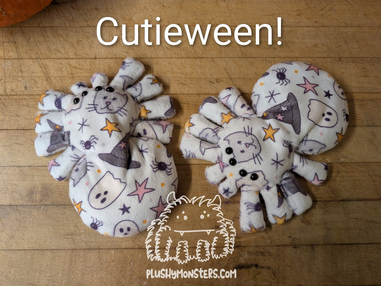 Cat, Bat, Mushroom, and Skull (and like some bugs and stuff) Spiderlings!