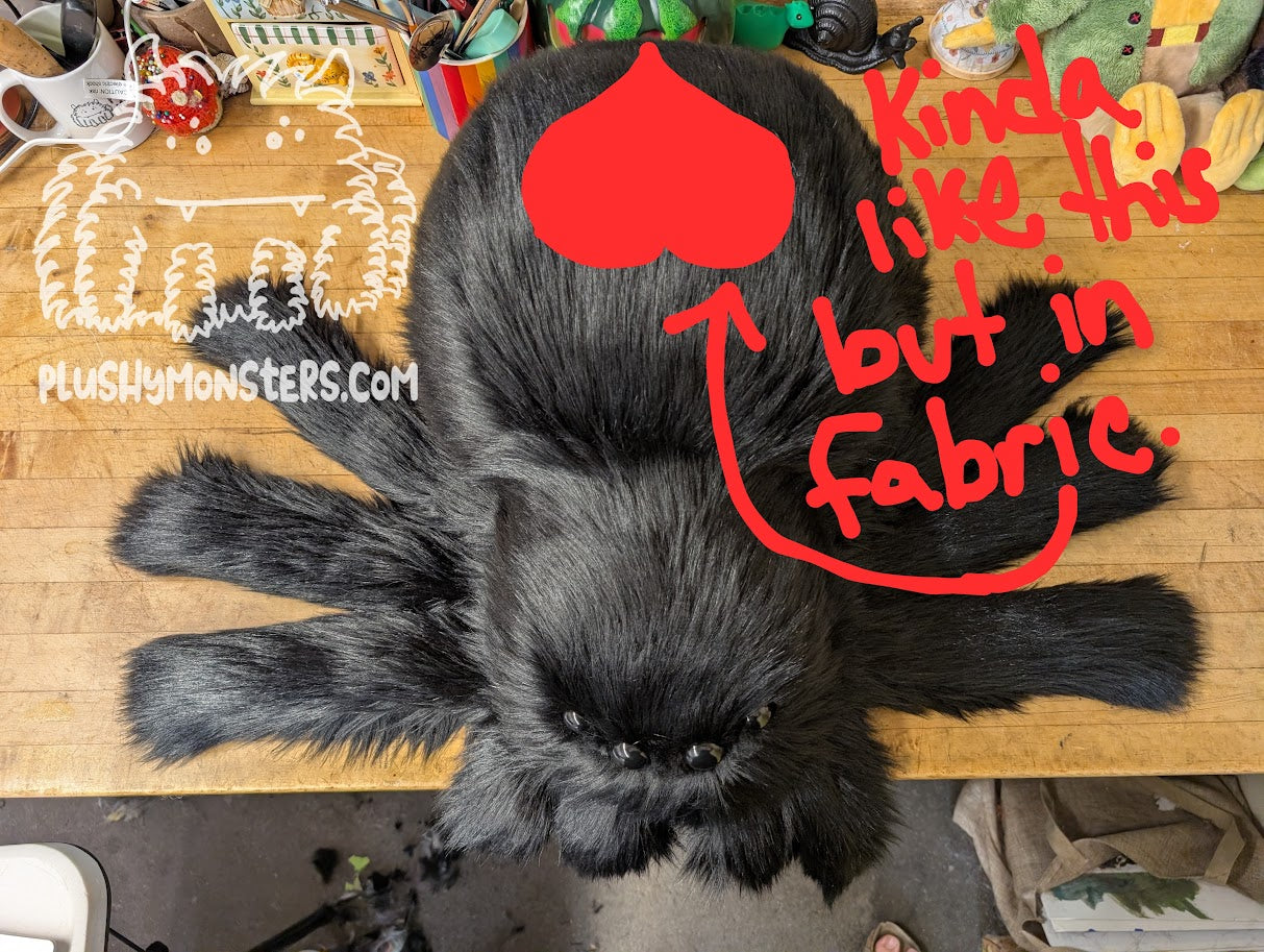 **PREORDER**  Lovey Widder! - Black with Red Heart - Weighted Middlin'