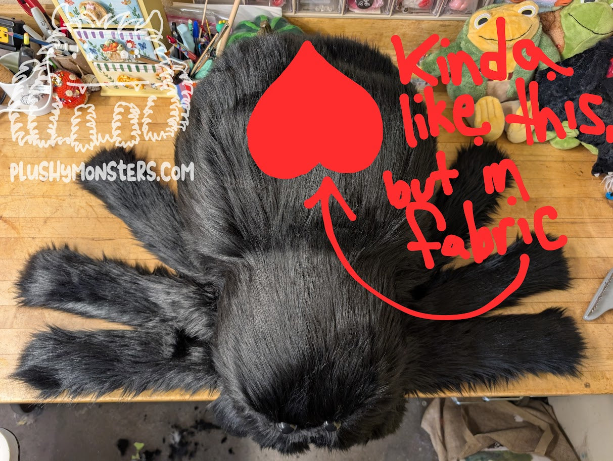 **PREORDER** Big Lovey Widder! - Black with Red Heart - Weighted Big'n