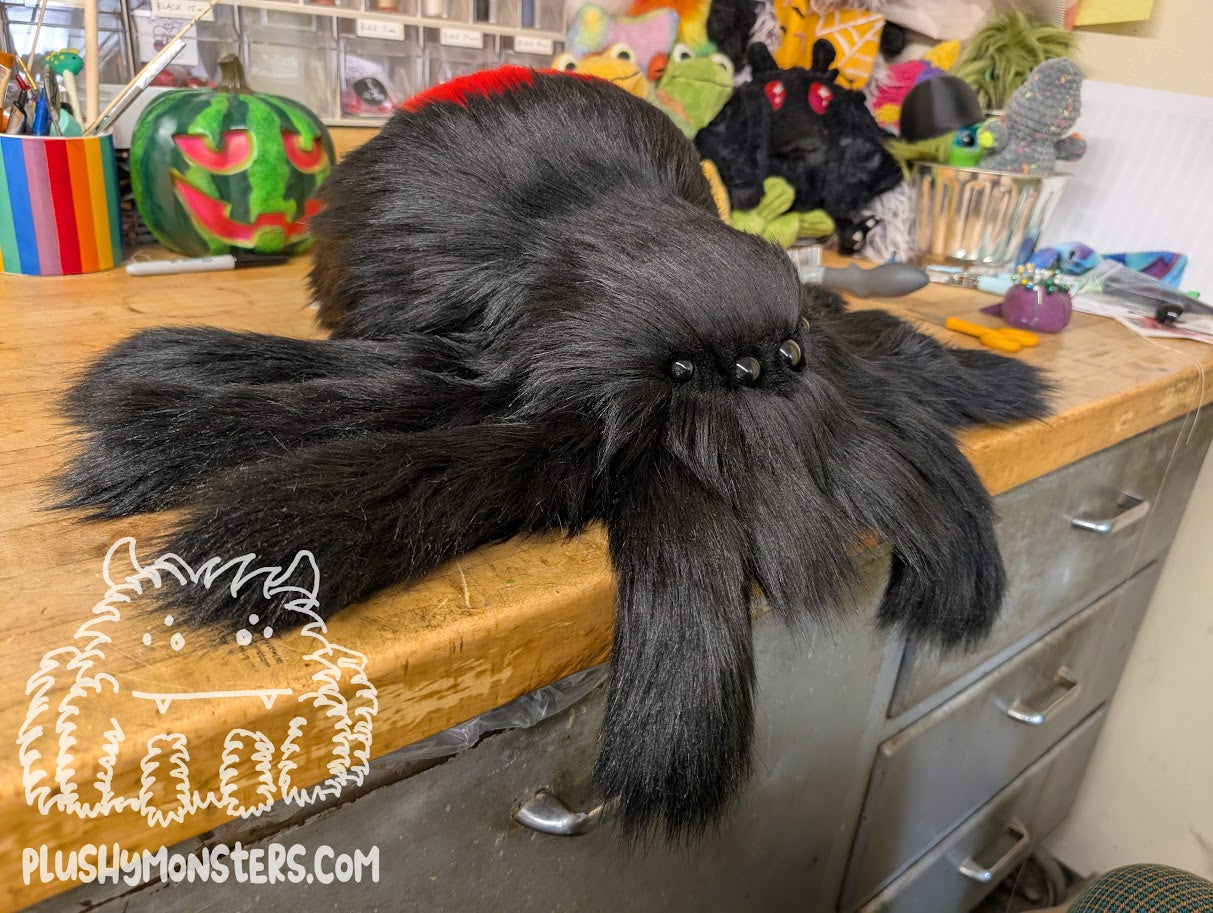 **PREORDER**  Lil' Lovey Widder! - Black with Red Heart - Weighted Lil' Guy