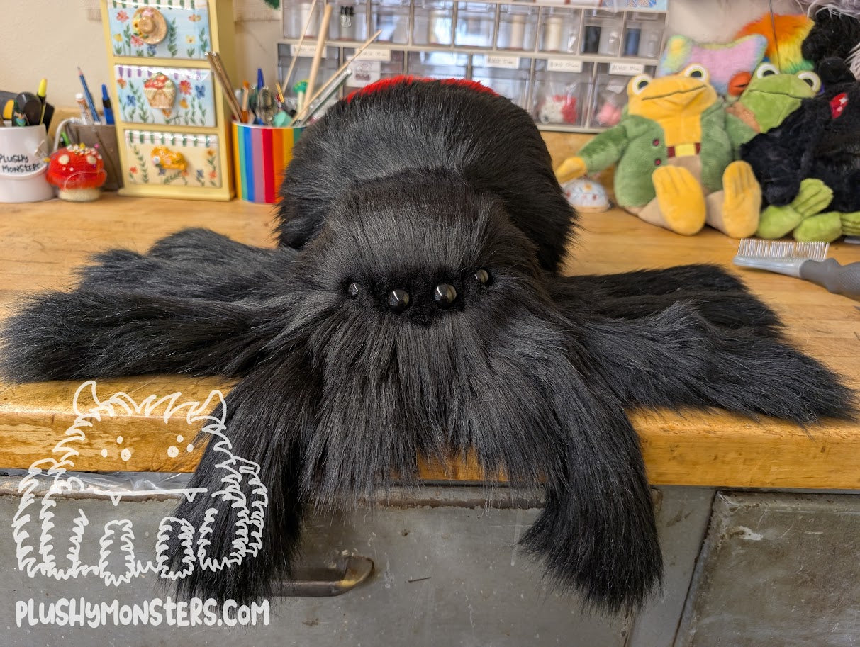 **PREORDER**  Lil' Lovey Widder! - Black with Red Heart - Weighted Lil' Guy