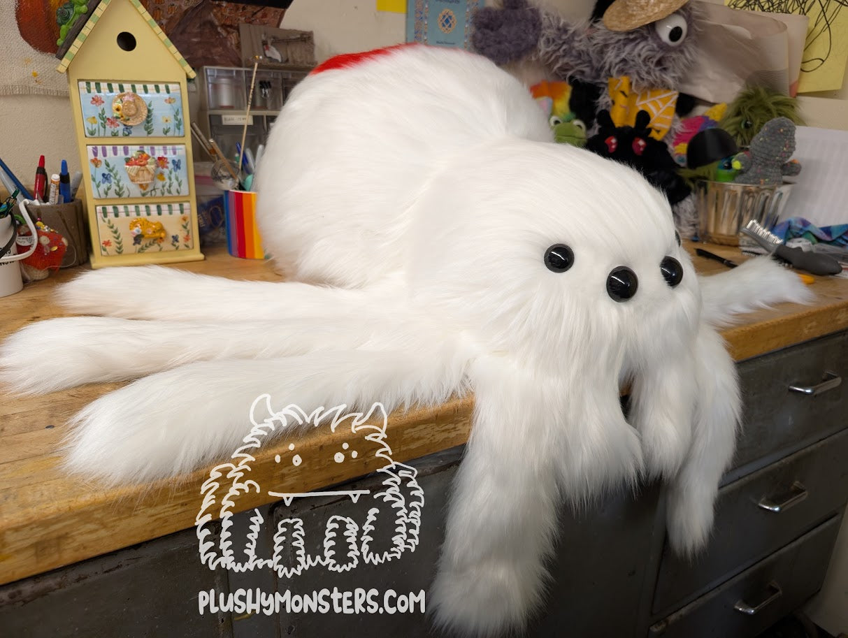 Big Lovey Widder! - White with Red Heart - Weighted Big'n