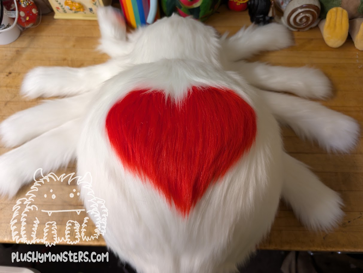 Lovey Widder! - White with Red Heart - Weighted Middlin'