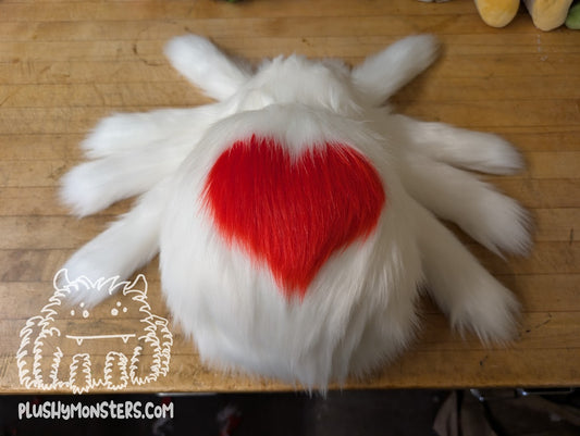 **PREORDER** Lil' Lovey Widder! - White with Red Heart - Weighted Lil' Guy