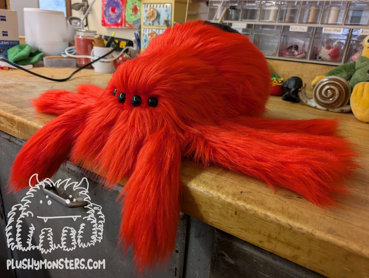 Lil' Lovey Widder! - Red with Black Heart - Weighted Lil' Guy