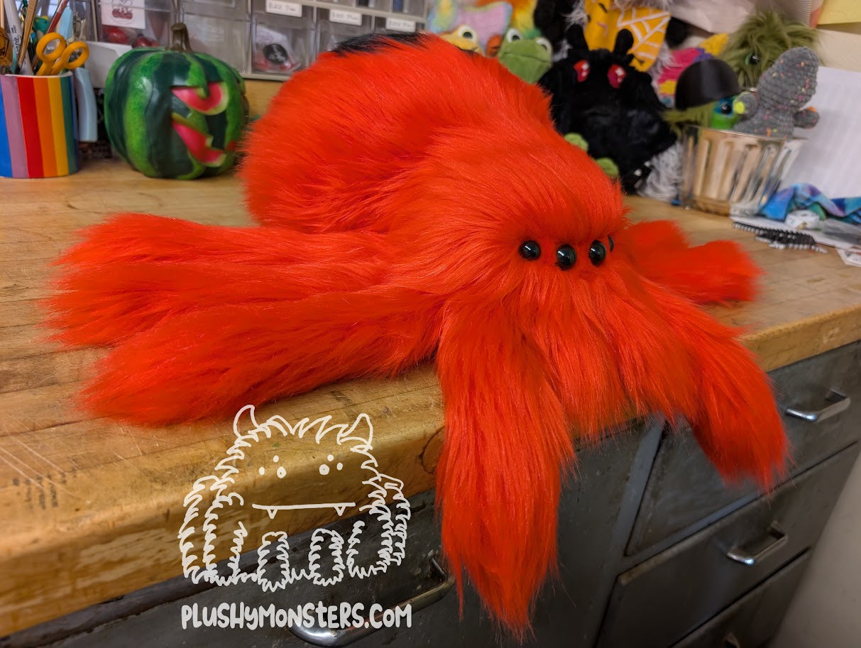 Lil' Lovey Widder! - Red with Black Heart - Weighted Lil' Guy