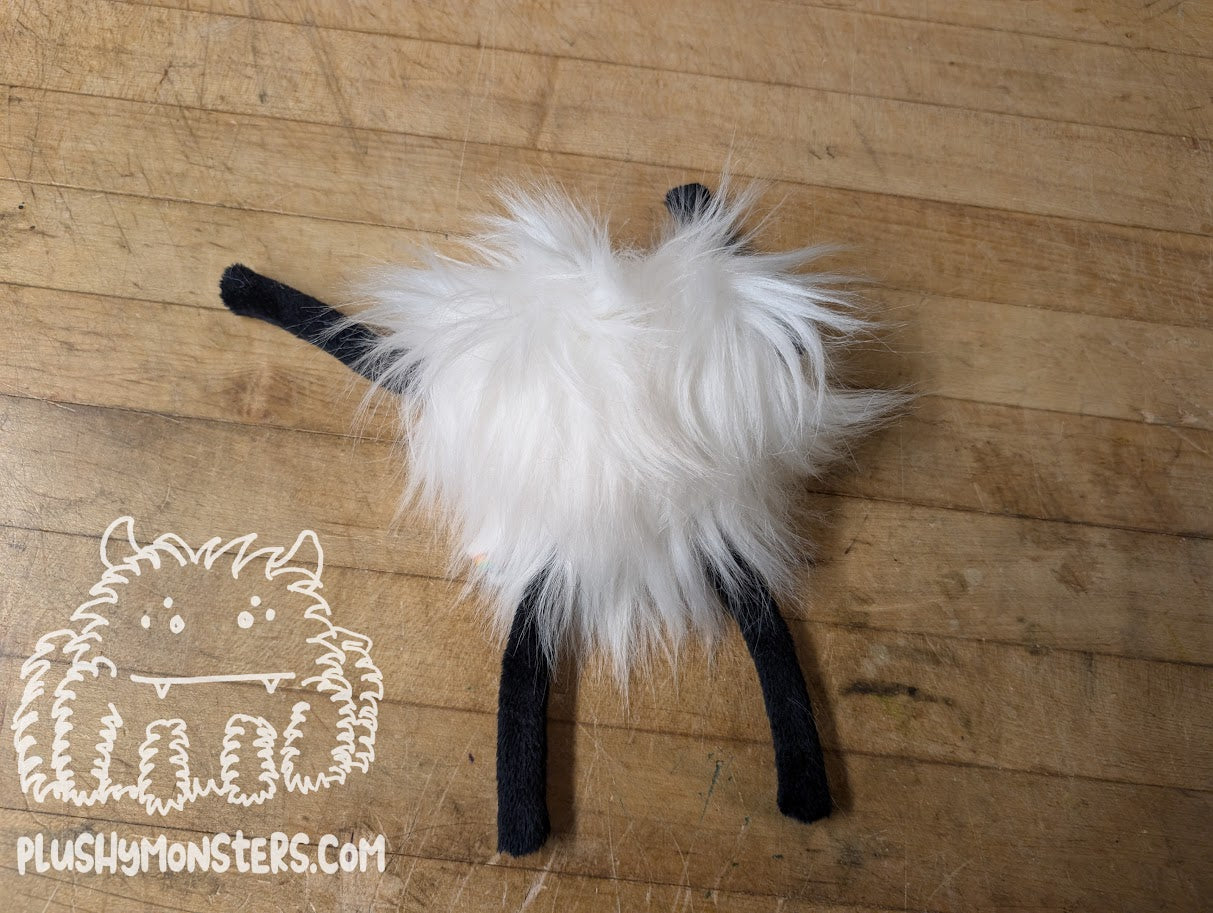 White Little Lovey with Giant Red Eyes! - Heart Monster