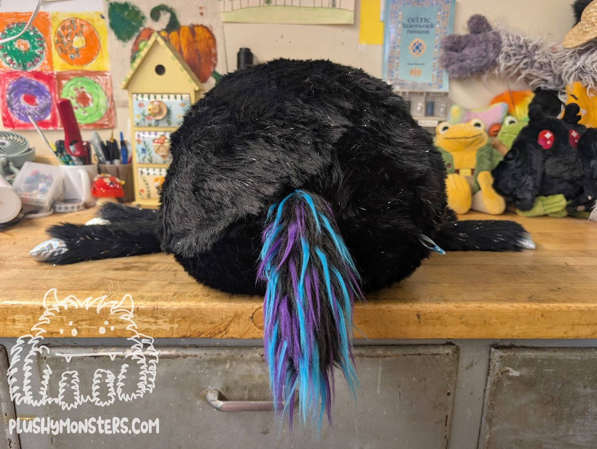 Onyx Sparkles with Emery Mane and Tail! - Unicorn Spider in Disguise - Weighted Middlin'