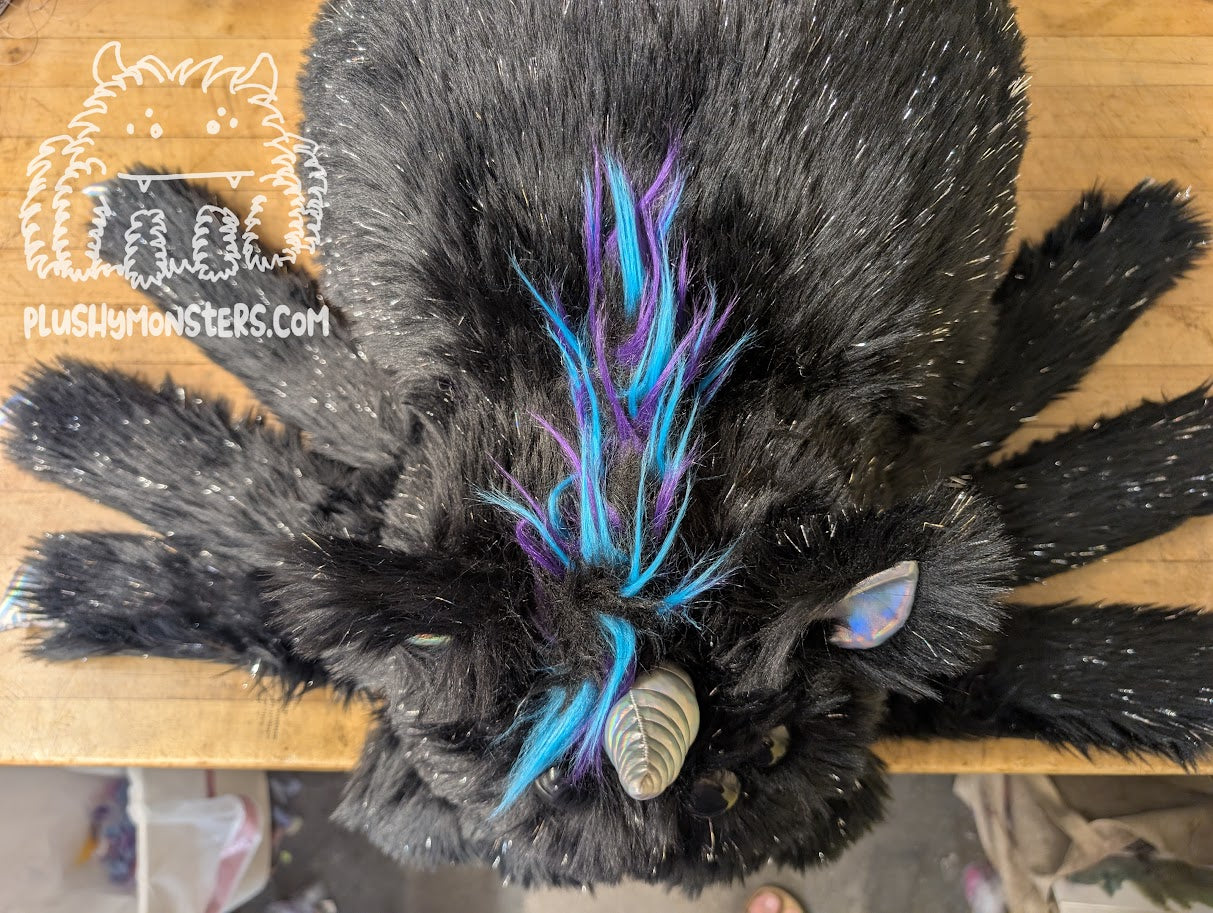 Onyx Sparkles with Emery Mane and Tail! - Unicorn Spider in Disguise - Weighted Middlin'