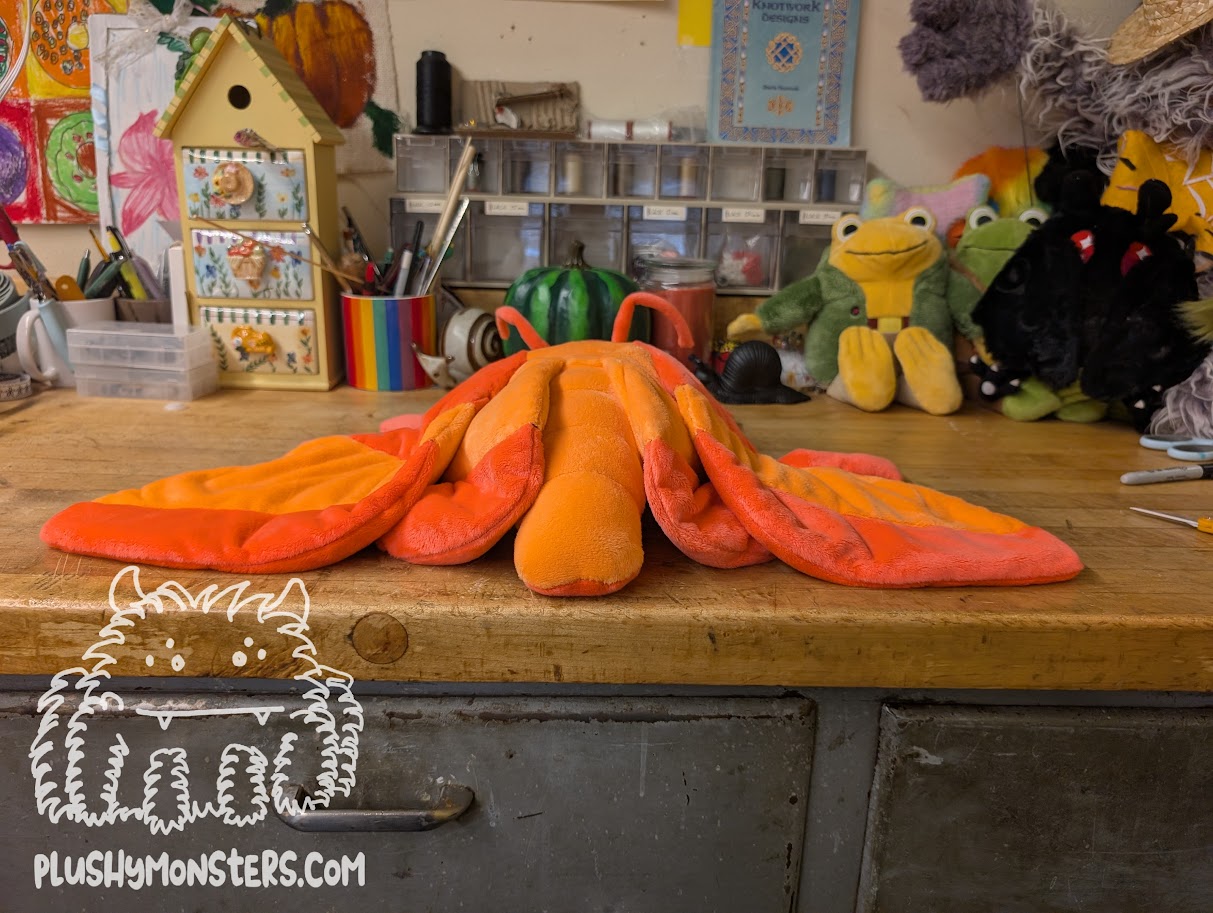 Shrimp! - Weighted Moth Plushy