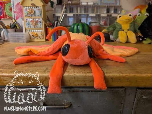 Shrimp! - Weighted Moth Plushy
