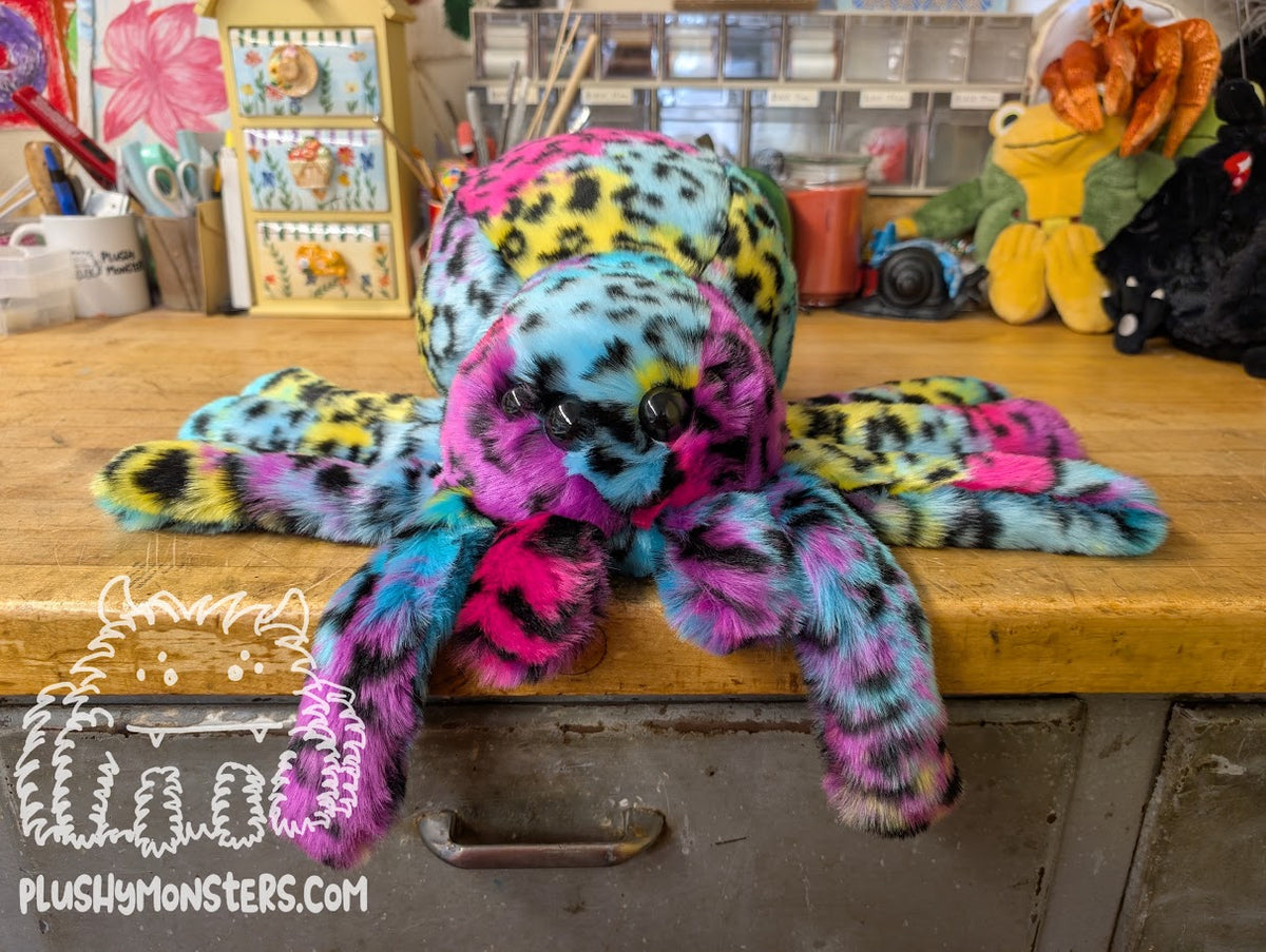 Lil' Rainbow Leopard! With Oversized Eyes! - Weighted Lil' Guy