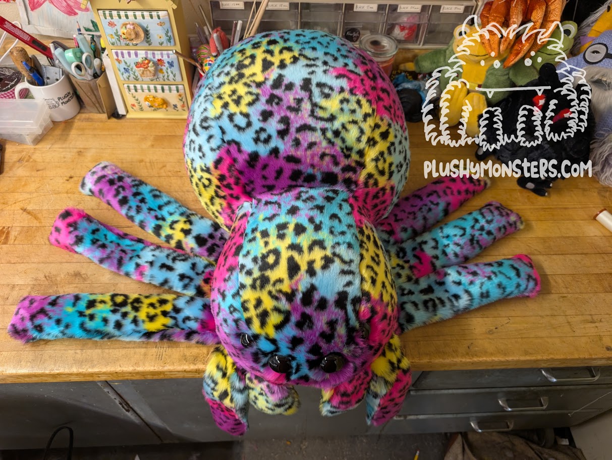 Big Rainbow Leopard! With Oversized Eyes! -Weighted Big'n