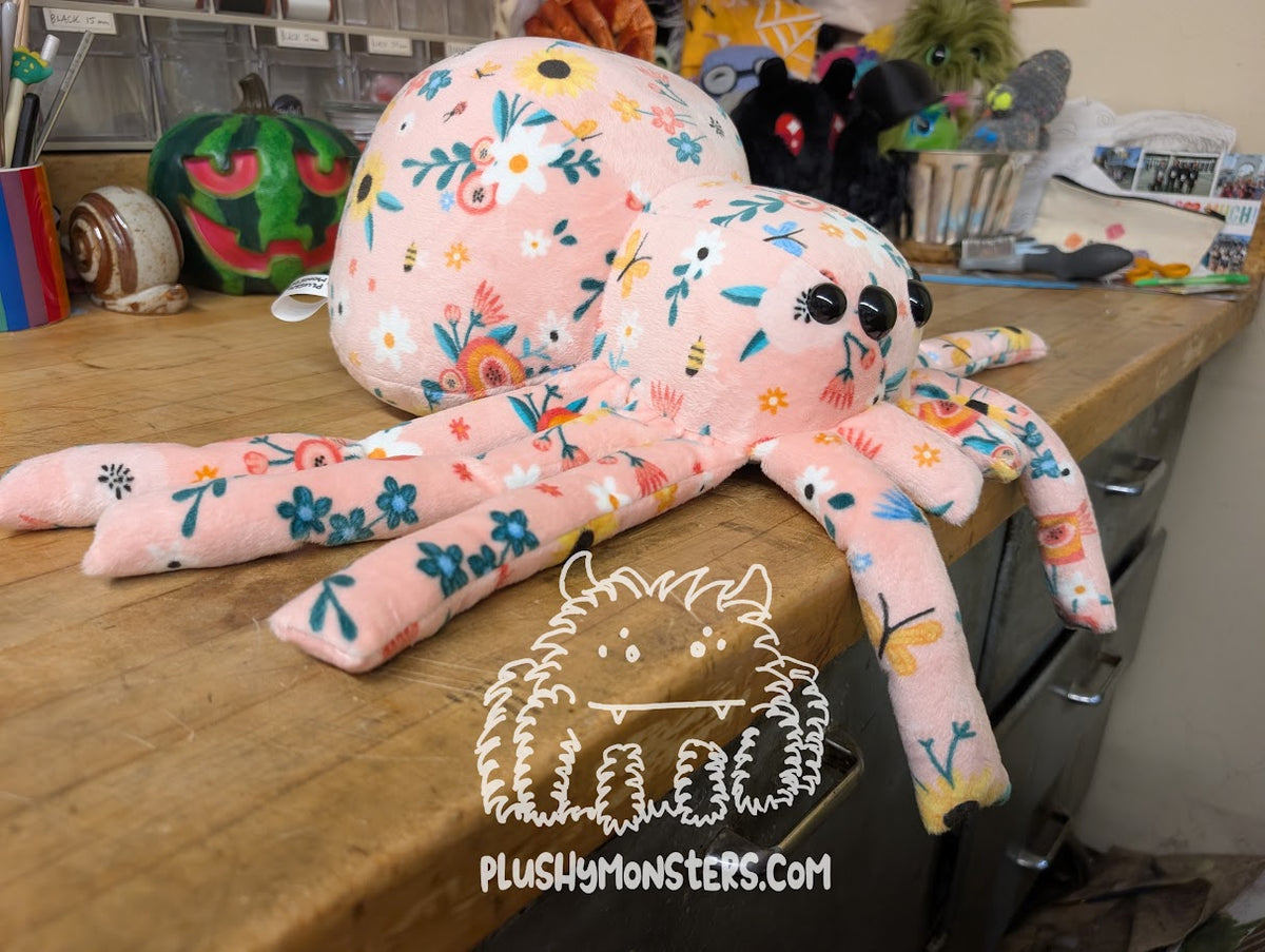 Flowery! - Weighted Minky Spider Plushy