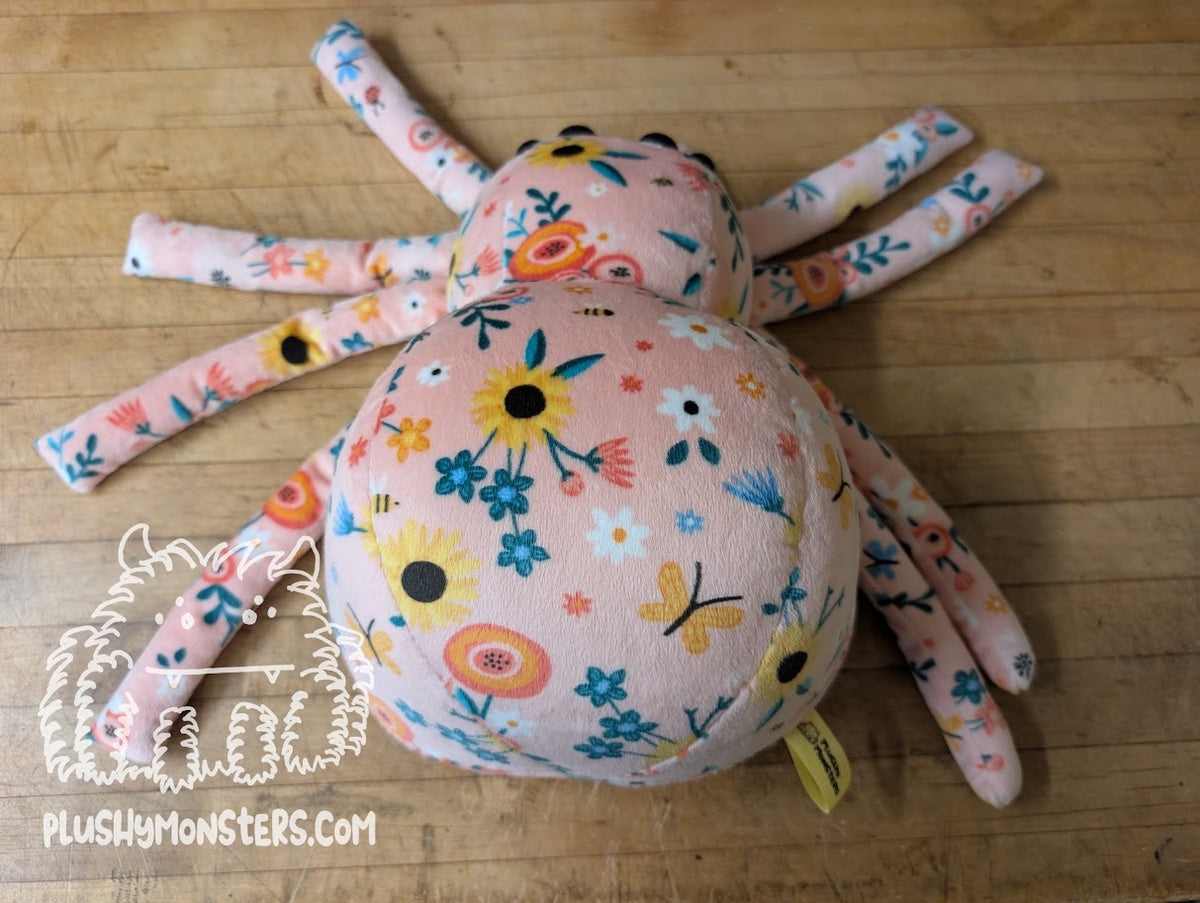 Flowery! - Weighted Minky Spider Plushy