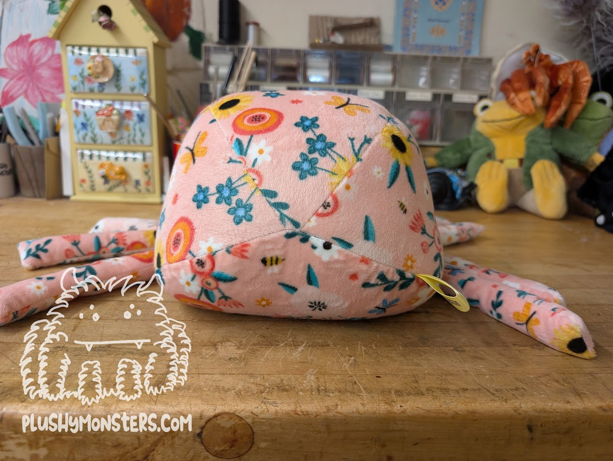 Flowery! - Weighted Minky Spider Plushy